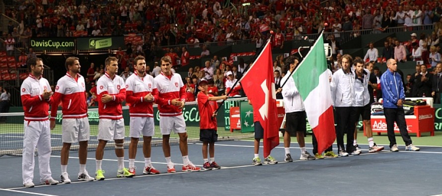 COPPA DAVIS SVIZZERA-ITALIA 2-0 : Federer non gioca il doppio