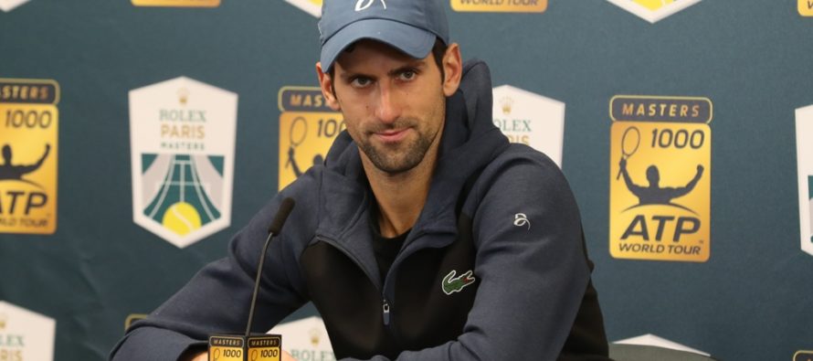 Rolex Paris Masters : Novak Djokovic “Karen ha giocato benissimo”